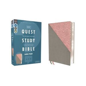 Zondervan - Niv Quest Study Bible Large Print Leathersoft Gray Gray/Pink